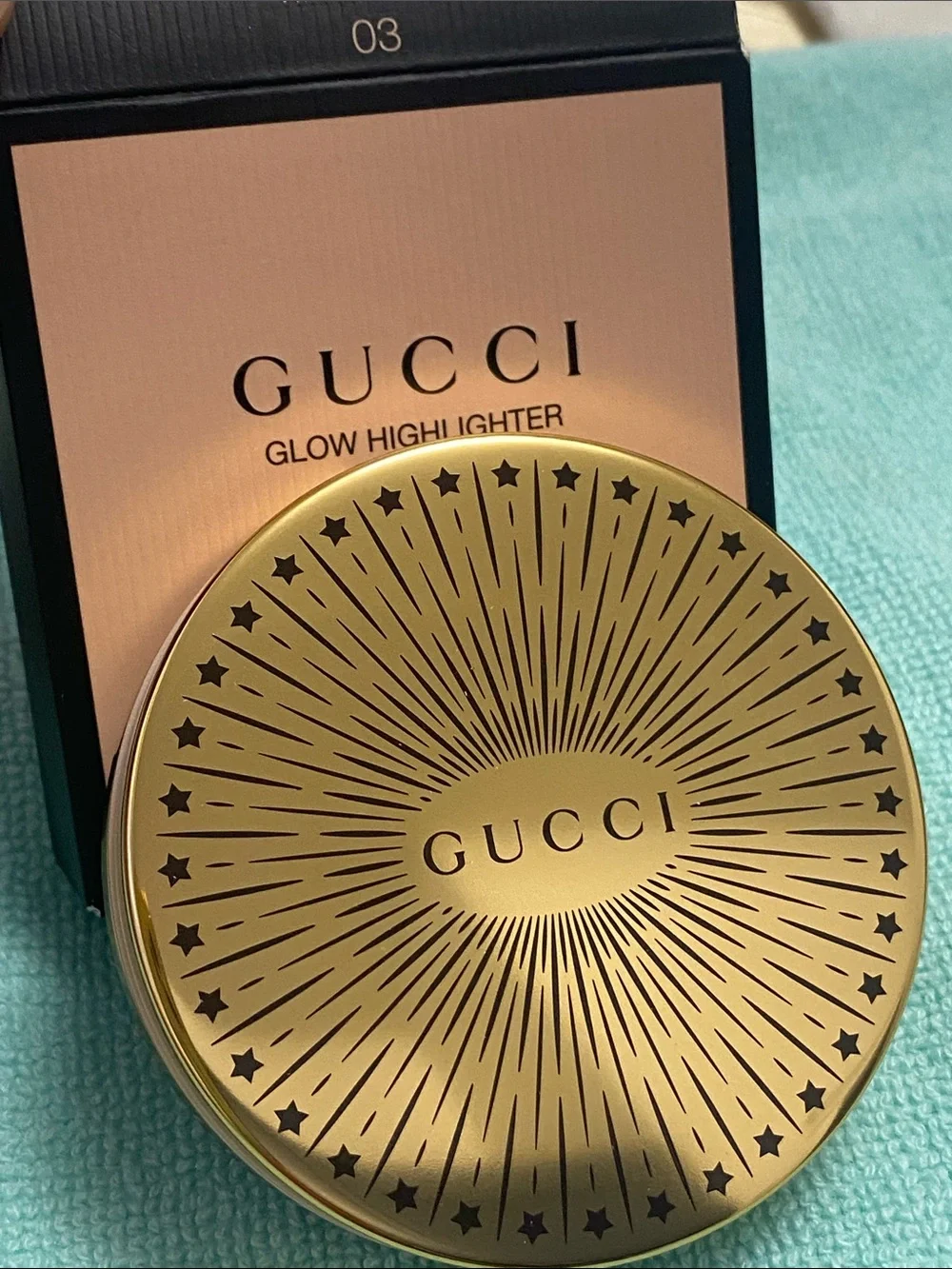 Gucci super Gold Radiant Starburst Glow Highlighter Compact limited edition New